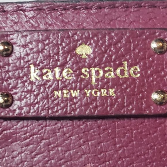 Vintage Purple Burgundy Kate Spade New York Bifold Compact Wallet - Picture 7 of 14